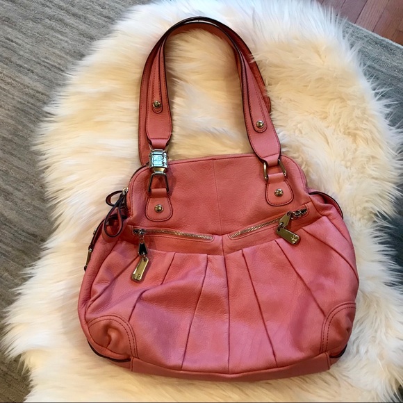 B. Makowsky Dusty Rose Leather Shoulder Bag - Picture 3 of 16